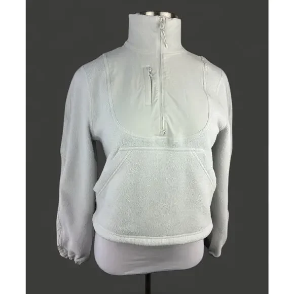 Lululemon Fleece Ripstop Hiking Pullover Women's Size 6 Bone Mockneck Sweatshirt - Picture 2 of 16